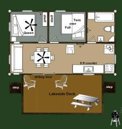 Cabin 8 Sunflower - floorplan